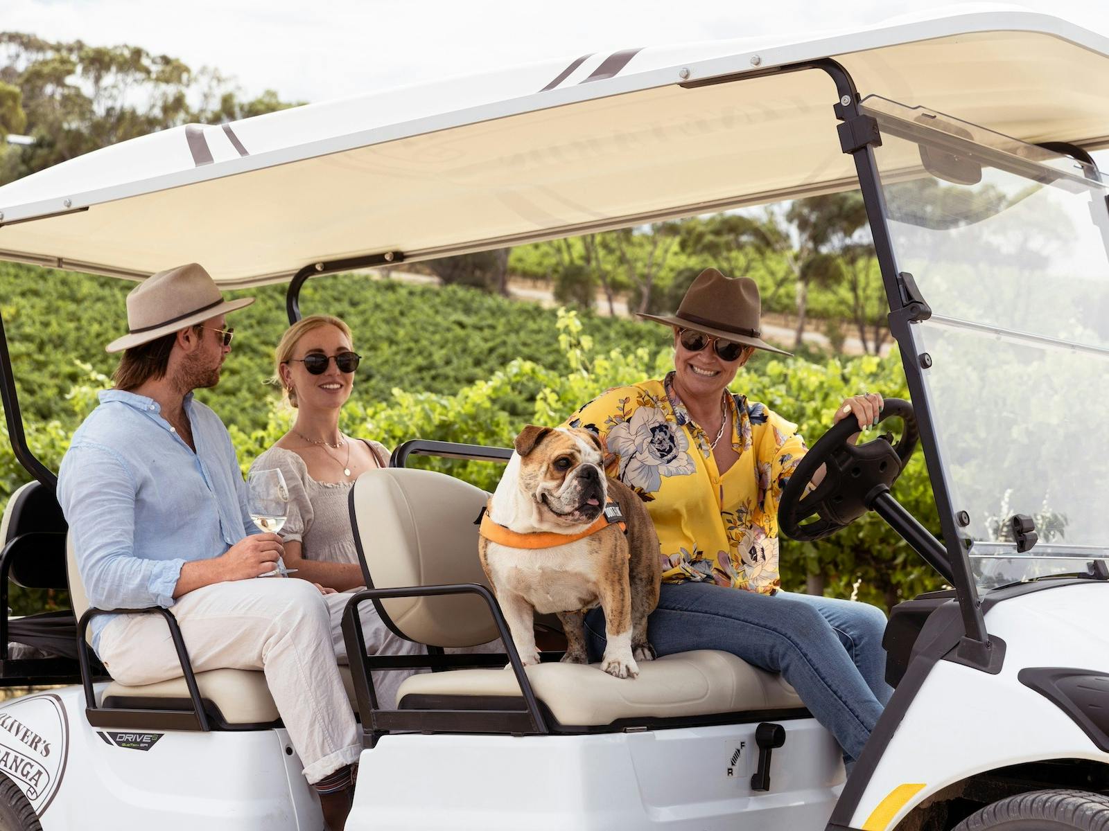 Ollie the golf cart @ Oliver's Taranga