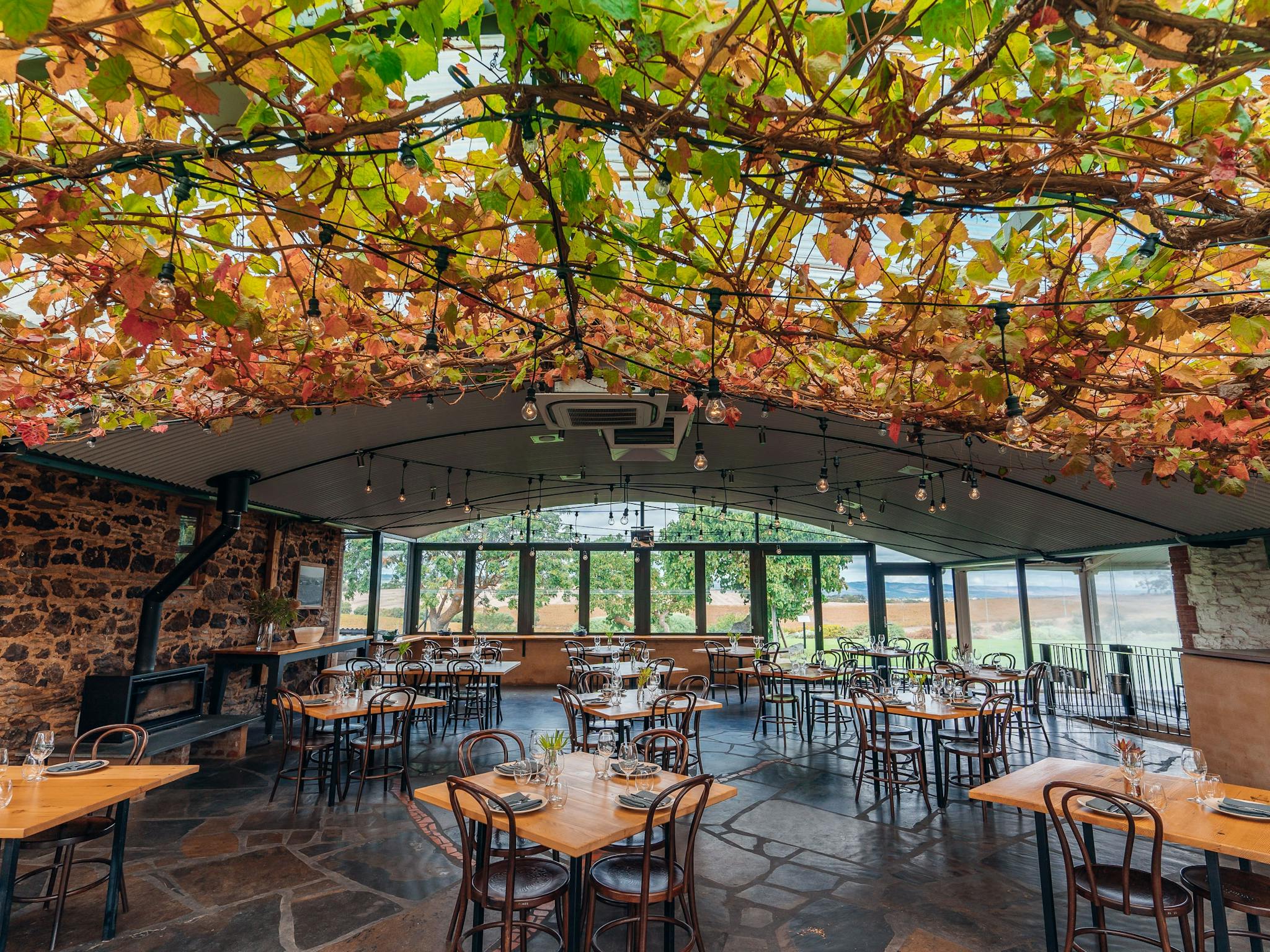 The Coriole courtyard restaurant