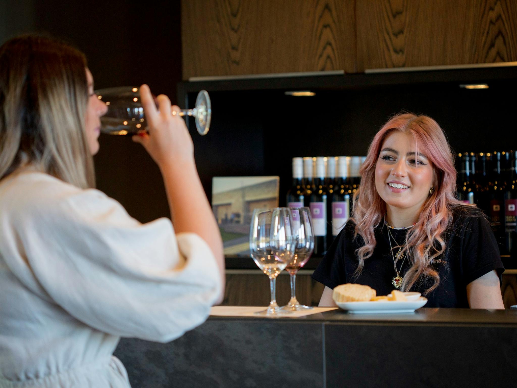 Our wines are served with freshly baked bread and our own olive oil.
