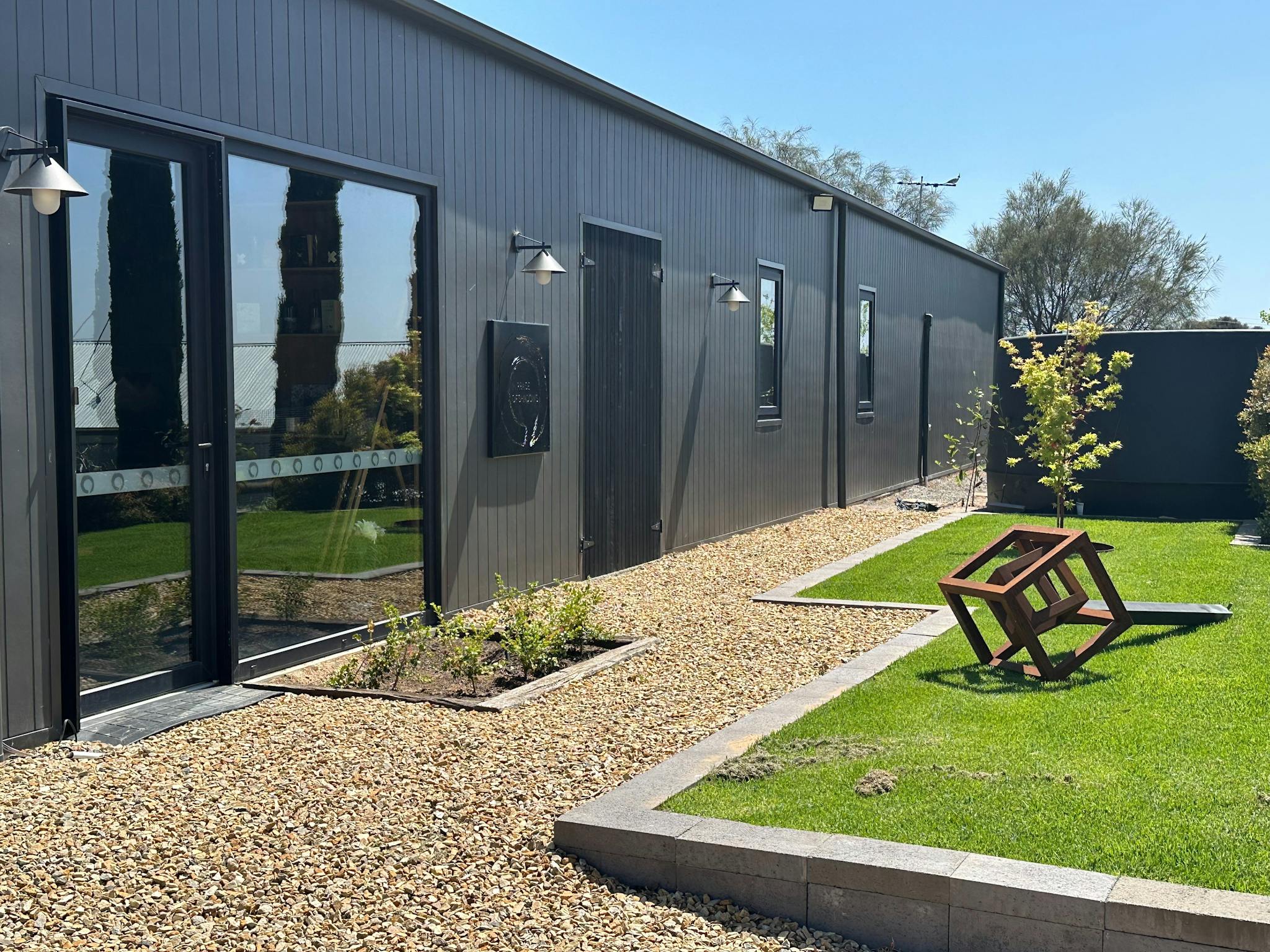 lawn and entrance to tasting room