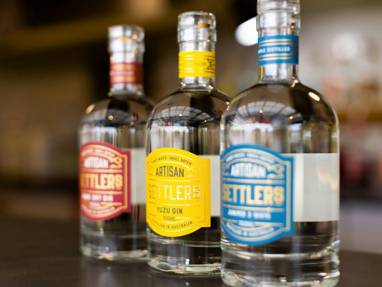 Settlers Spirits Gin Bottles