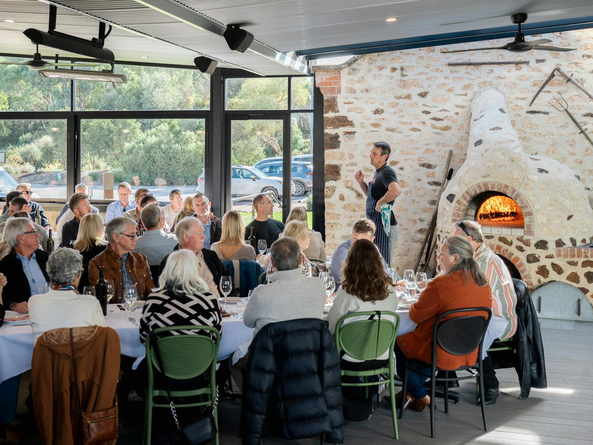 Chef Todd Steele sharing his menu