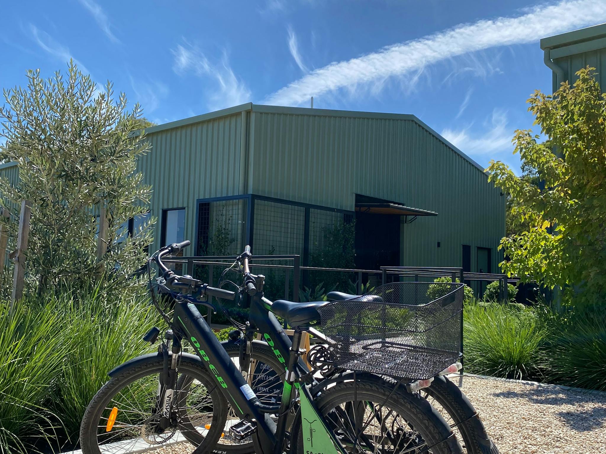Bikes parked at Shirvington Wines cellar door