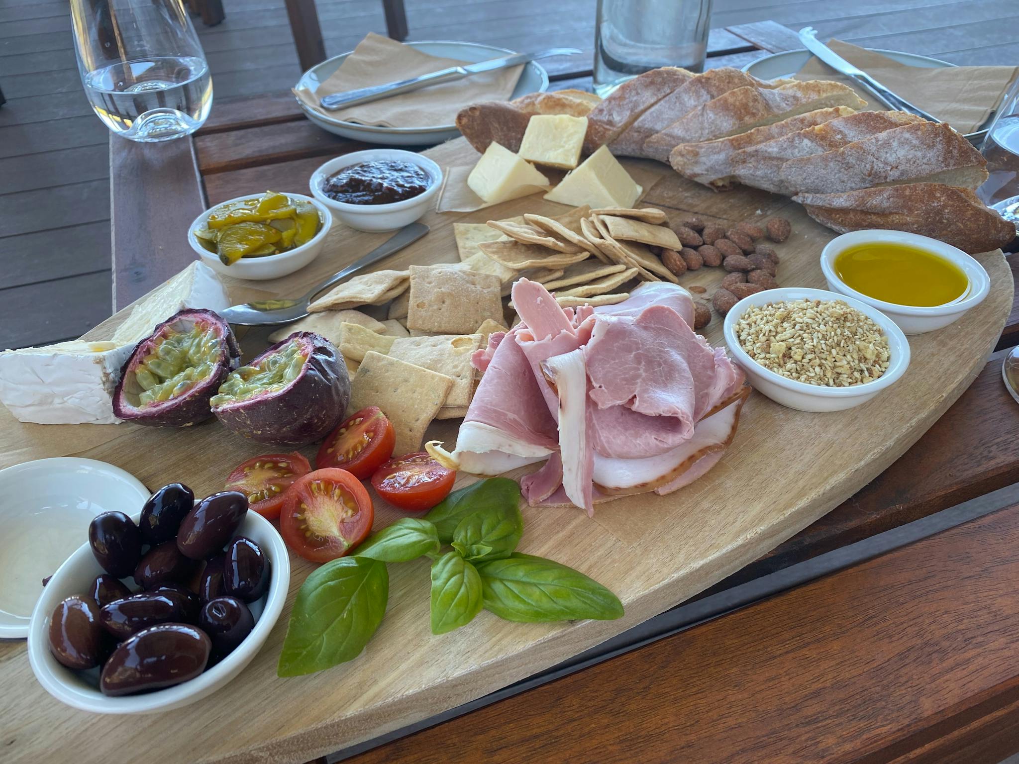 olives and ham