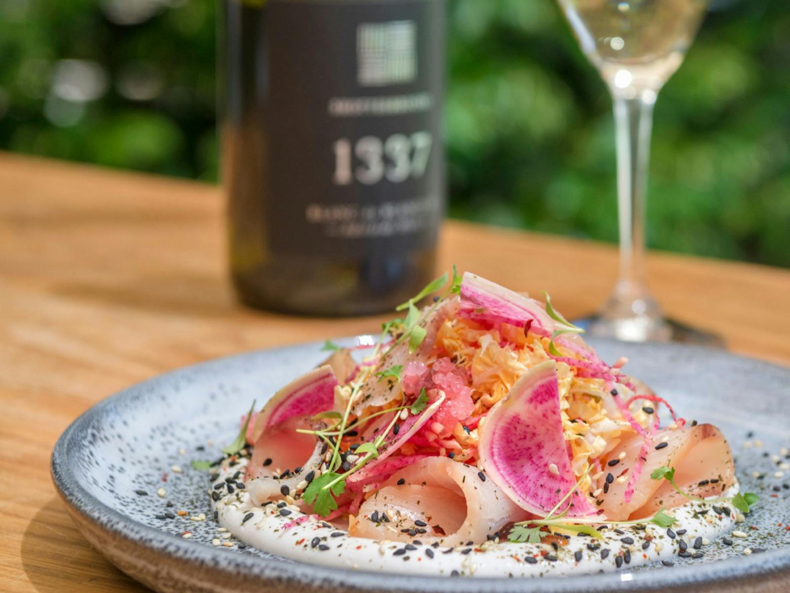 A beautiful Spring/Summer dish from the seasonal menu at The Currant Shed