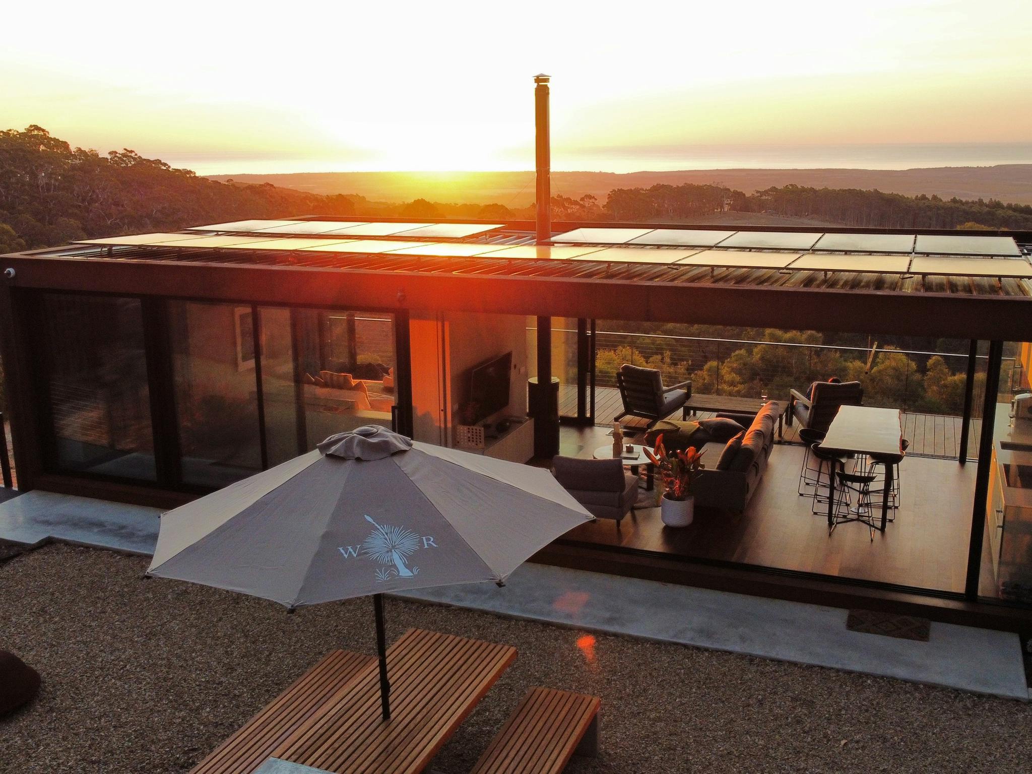 sunset view of  The Ridge towards the sea