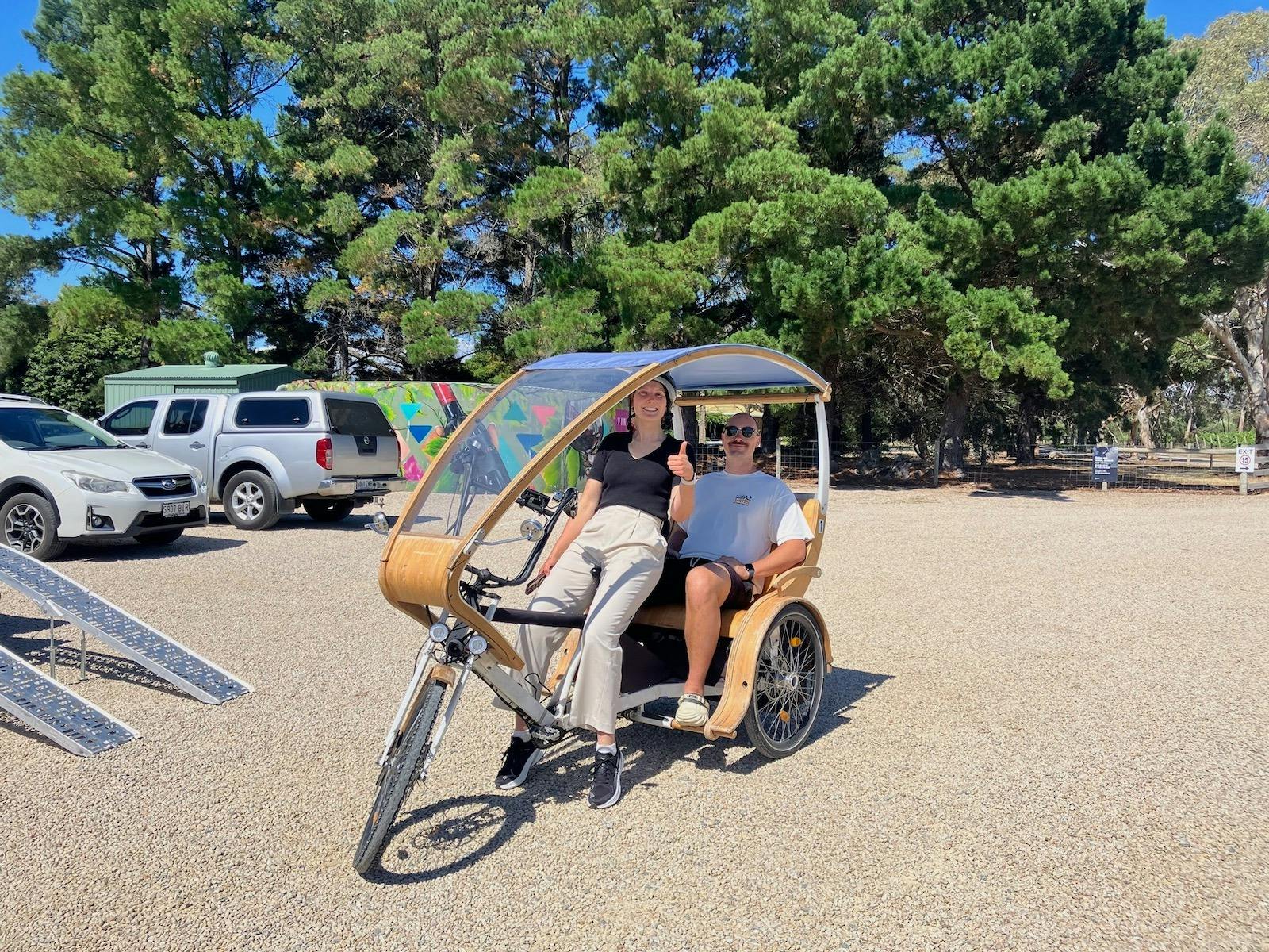eTukTuk Wine Self-guided Tour from Shirvington Wines, McLaren Vale - SA eBikes