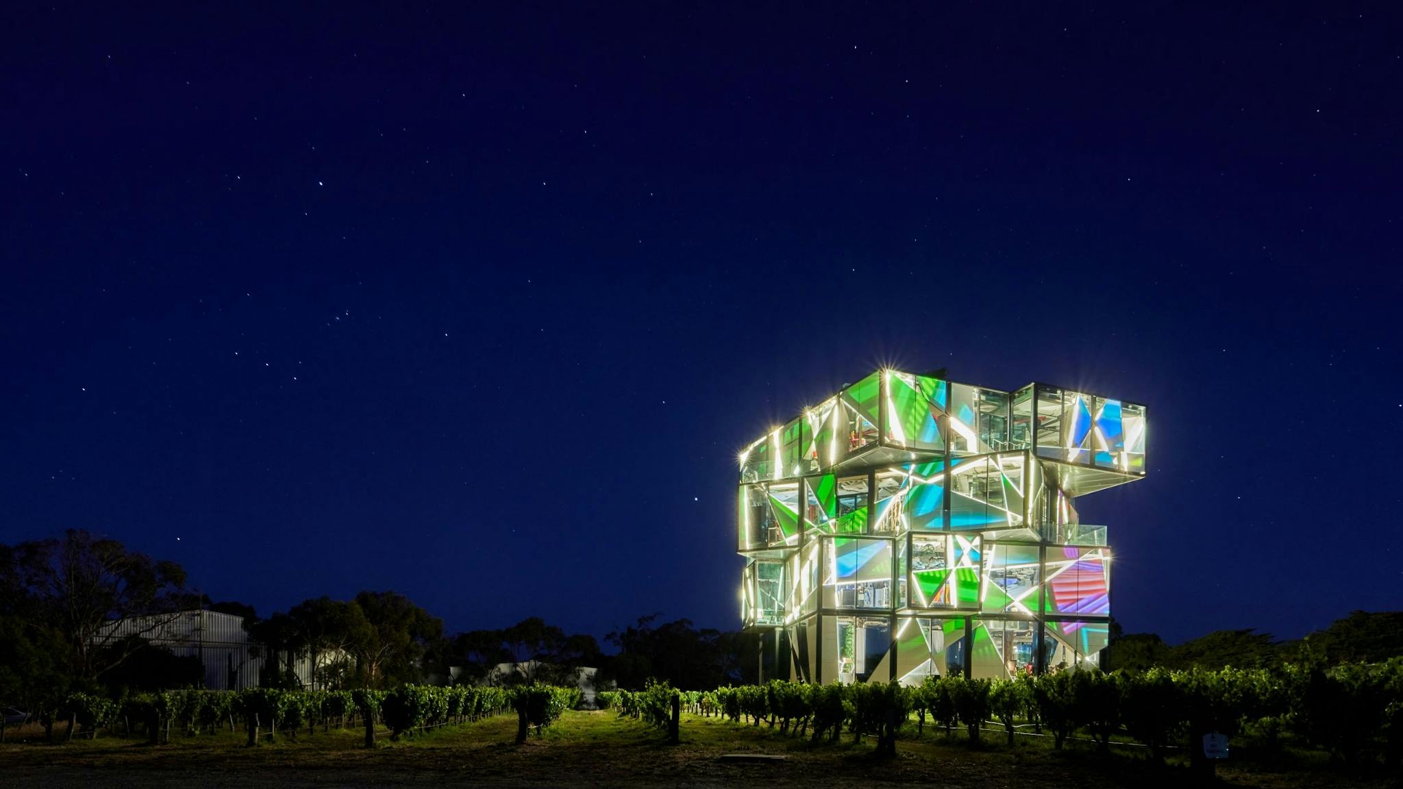 The d'Arenberg Cube at Night