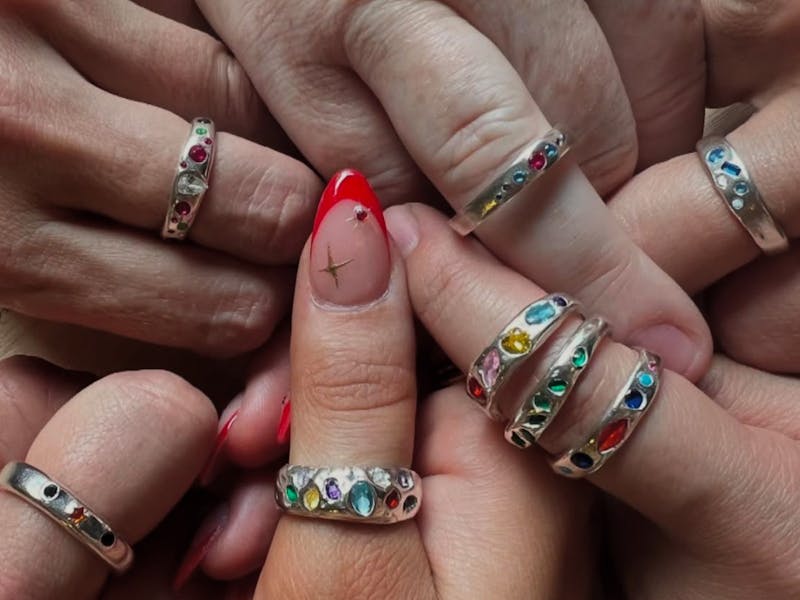 Organic Silver Clay Ring Making Class with Stones with Shirley Wu