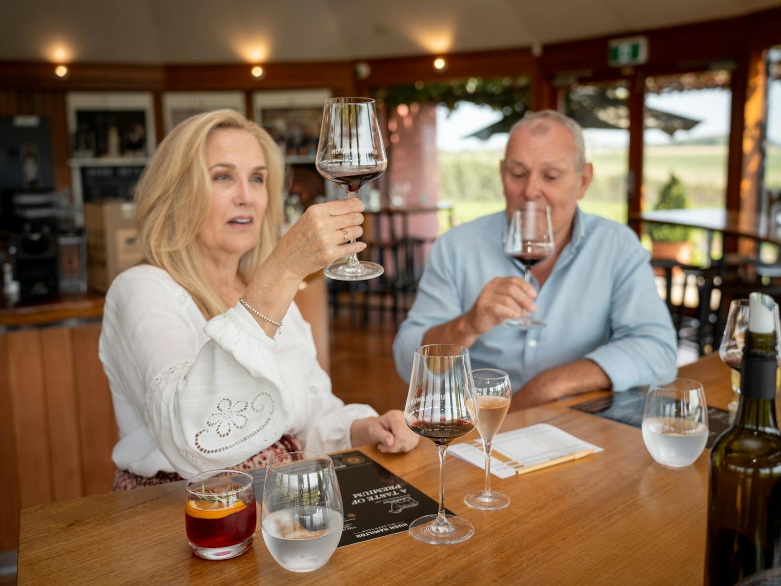 guets enjoying a tasting