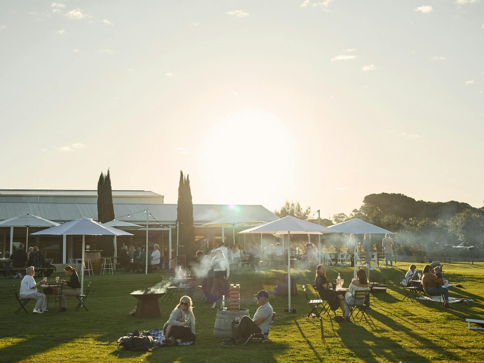 People enjoying Fleurieu Food Festival at Lloyd Brothers in McLaren Vale on the Fleurieu Peninsula