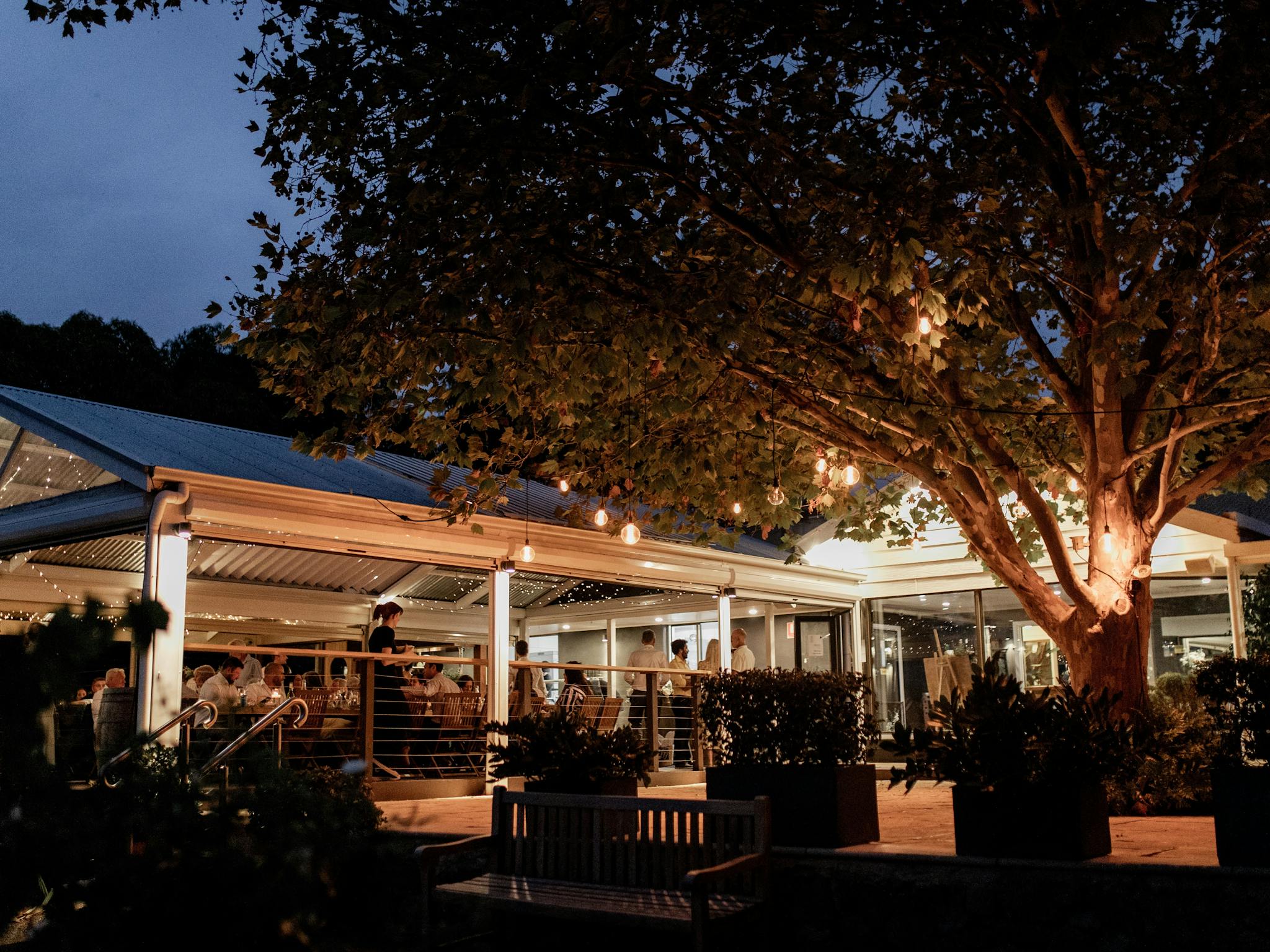 Nighttime Venue at Beach Road Wines