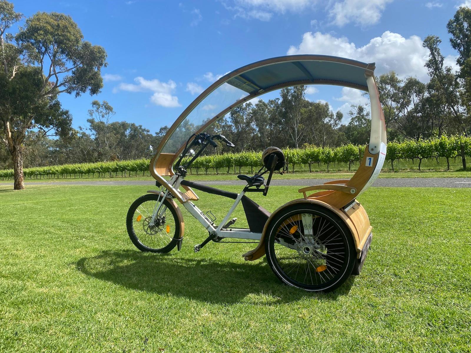 eTukTuk Self-guided Tour from Oxenberry Farm, McLaren Vale - SA eBikes