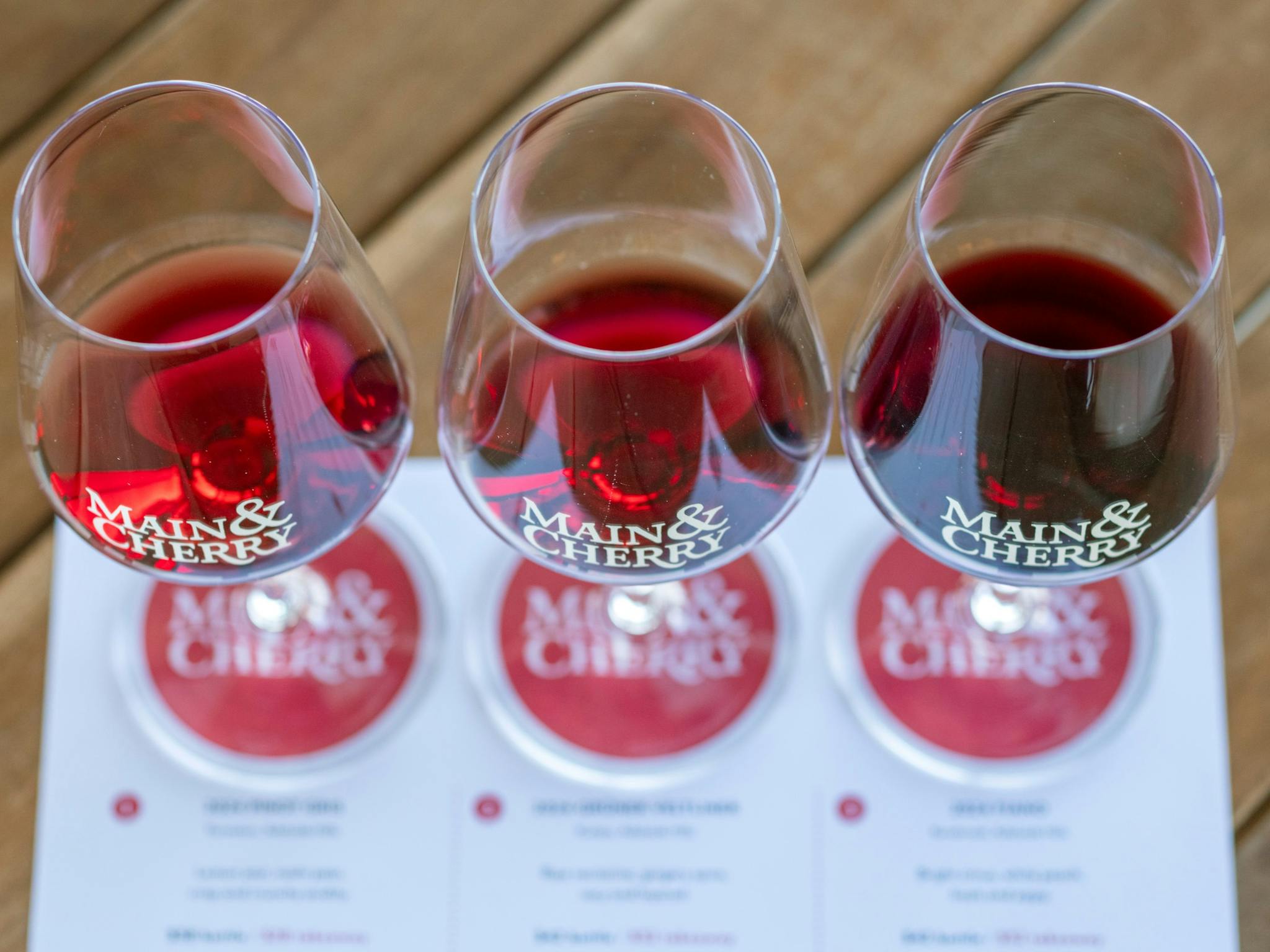Main & Cherry wine flight