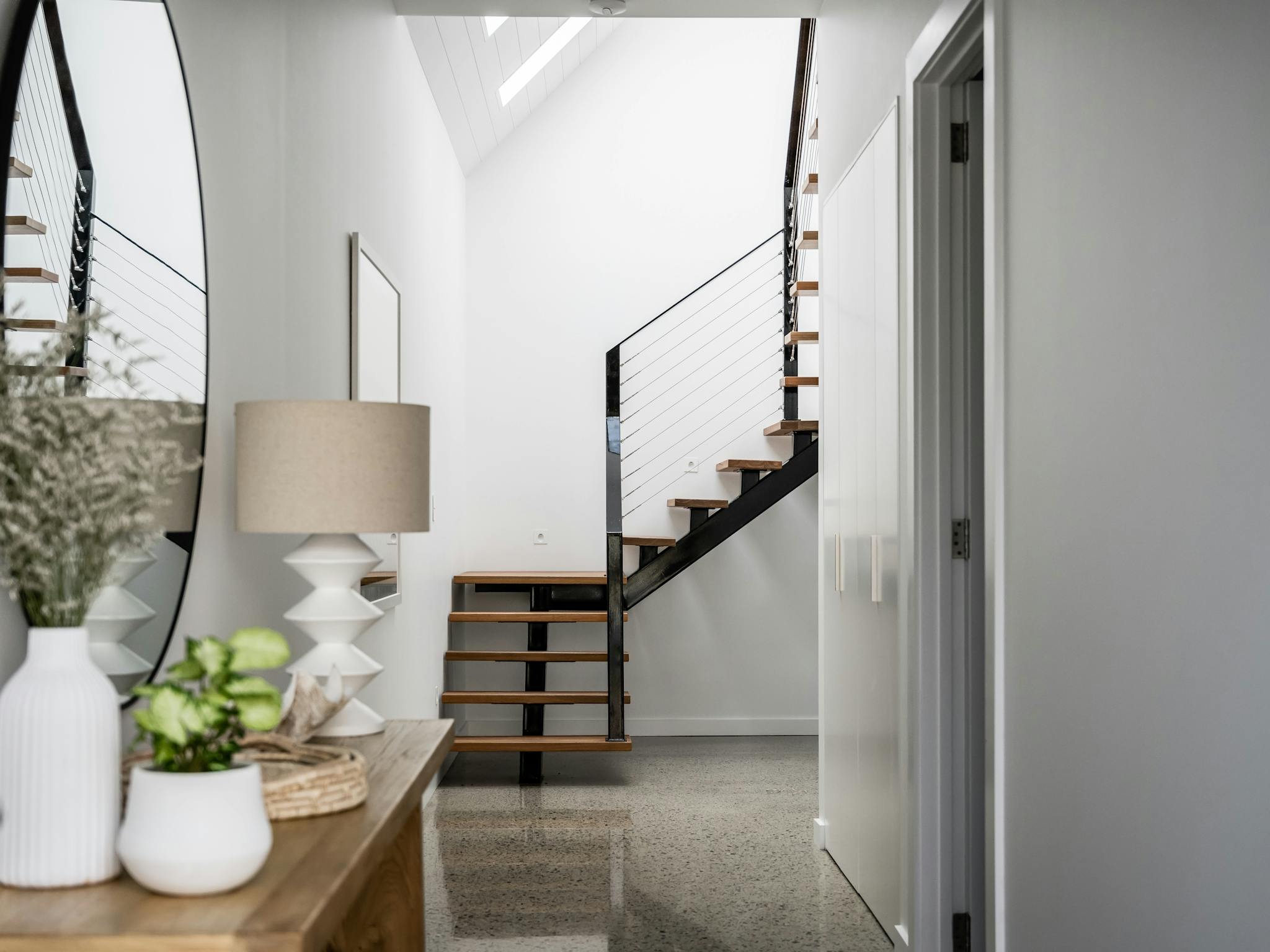 Staircase in entrance Vale  194 luxury holiday accommodation
